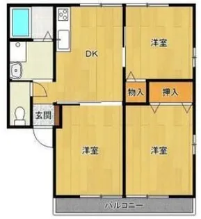 クイーンハイツE【1階】の間取り