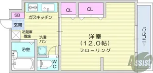シェモア泉中央【4階】の間取り
