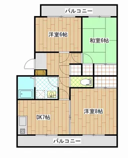 サンハイツ香川【2階】の間取り
