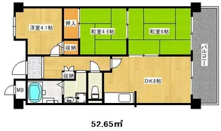 プロスペリテ神戸【8階】の間取り