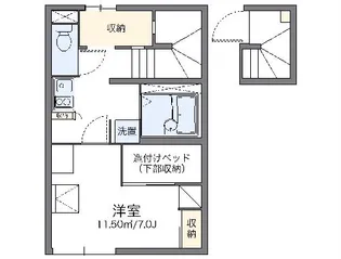 レオパレス松原【2階】の間取り