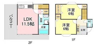 福岡県北九州市小倉南区湯川2【一戸建】の間取り