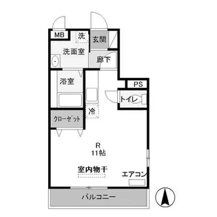 茨城県古河市東1【アパート】の間取り