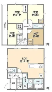 埼玉県さいたま市岩槻区宮町2【一戸建】の間取り