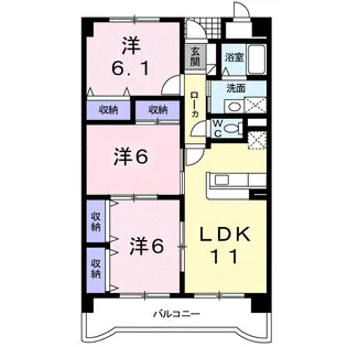 広島県呉市広大新開1【マンション】の間取り