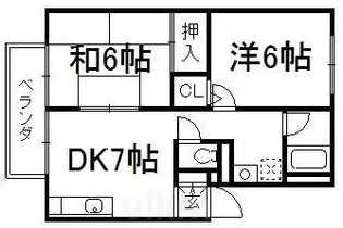 ヴュー深草【1階】の間取り