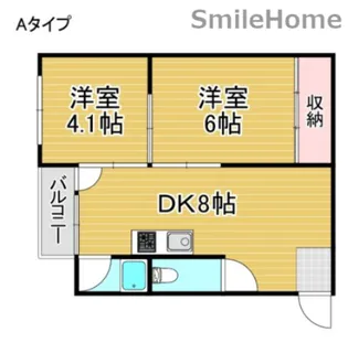 パルミエール岸里【5階】の間取り