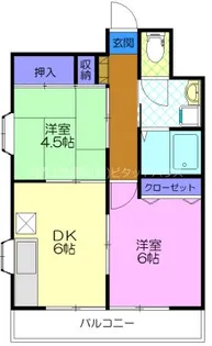 クラシティ御幸【5階】の間取り