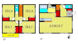 千葉県流山市松ケ丘5【一戸建】の間取り