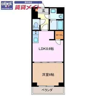 S-FORT津新町【4階】の間取り