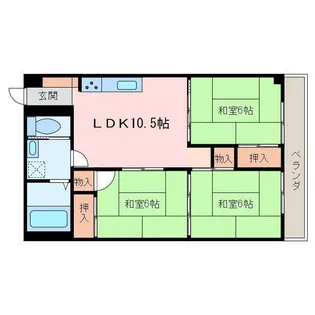 第7越智マンション【1階】の間取り