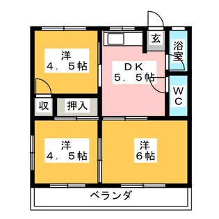 パークハイツ【1階】の間取り