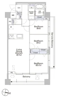プロシード池上【6階】の間取り