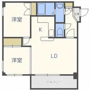 2LDKの間取り画像