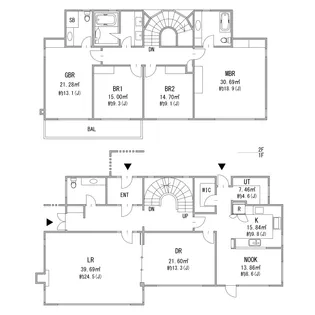 兵庫県神戸市東灘区住吉山手4【一戸建】の間取り