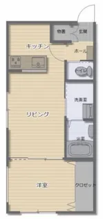 若松町新築アパートA【1階】の間取り