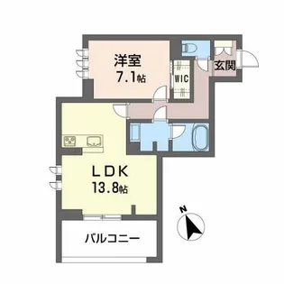 センターフィールド森合町【2階】の間取り