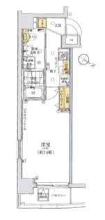 グリフィン横浜・桜木町拾壱番館【7階】の間取り