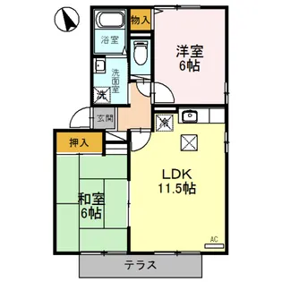 滋賀県大津市仰木の里東1【アパート】の間取り