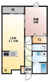 GRACE HIRAYAMA B棟【2階】の間取り