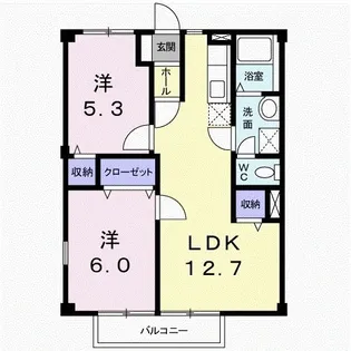 グランピア西条【1階】の間取り
