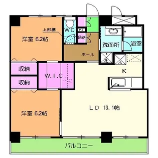 ライヴス行徳【2階】の間取り