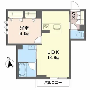 1LDKの間取り画像