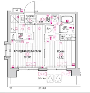 ガーラ武蔵小杉グランドステージ【6階】の間取り