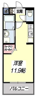 MA CHAMBRE【4階】の間取り
