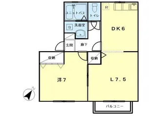 メゾン・クレージュB棟【1階】の間取り