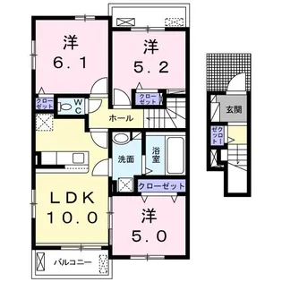 滋賀県愛知郡愛荘町愛知川【アパート】の間取り