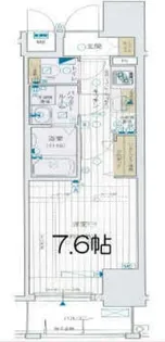 レジュールアッシュ梅田リュクス【7階】の間取り