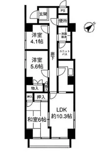 東京都調布市国領町4【マンション】の間取り