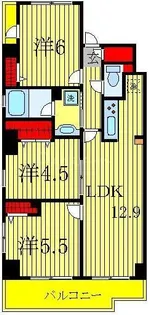 アーク金町レジデンス【6階】の間取り