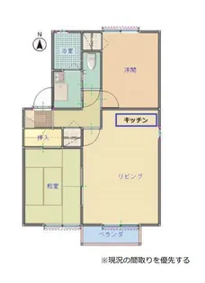 クレドール西谷 B棟【1階】の間取り