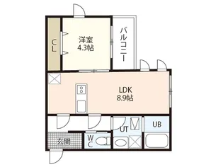 Plume翠町【3階】の間取り