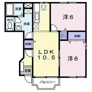 奈良県葛城市東室【アパート】の間取り