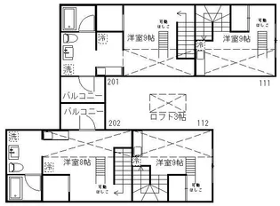 木鹿荘【2階】の間取り