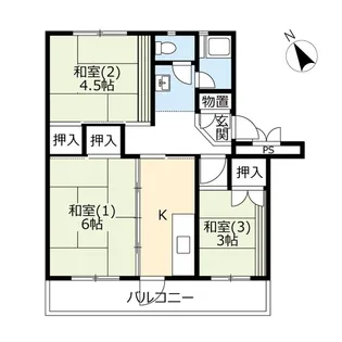 UR北坂戸【5階】の間取り