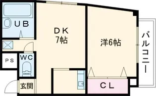 パストラル生駒【2階】の間取り
