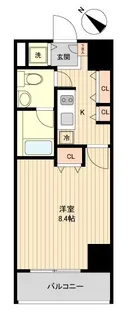 ラクラス月島【6階】の間取り