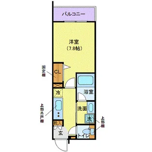 ハーモニーレジデンス品川高輪【2階】の間取り