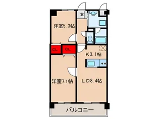 パーシマン大泉3【2階】の間取り