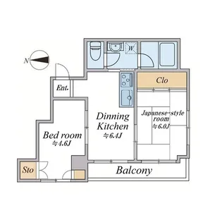 サカエコーポ【2階】の間取り