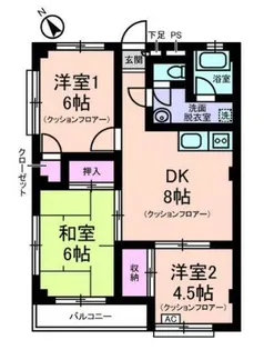 クローバーハイツ【2階】の間取り