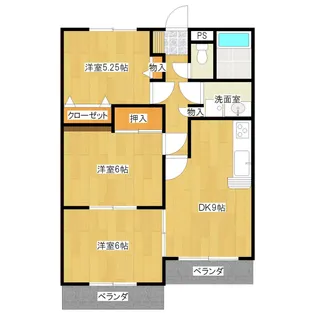 第6メゾン麗【1階】の間取り