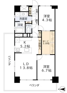 ウィンザーハイム南砂【12階】の間取り