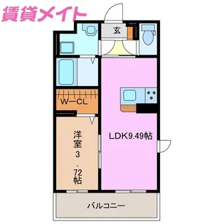 仮)S様新築マンション【2階】の間取り