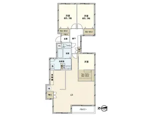 エメラルドグリーンヒルズI【4階】の間取り