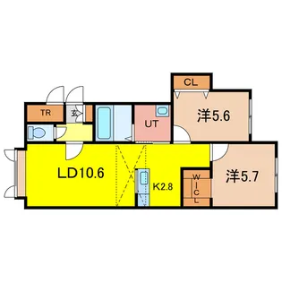 ブレッザ B【2階】の間取り